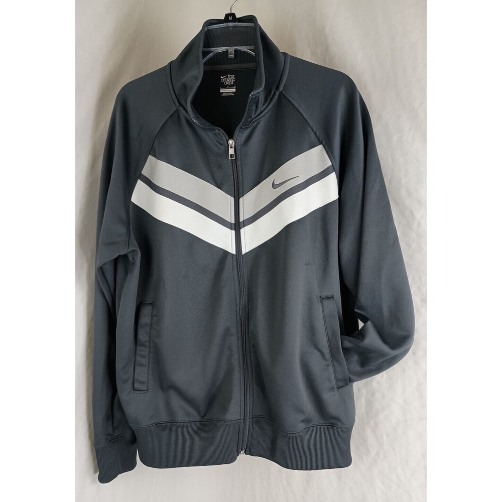 Nike Full Zip Long Sleeve Gray Jacket Large